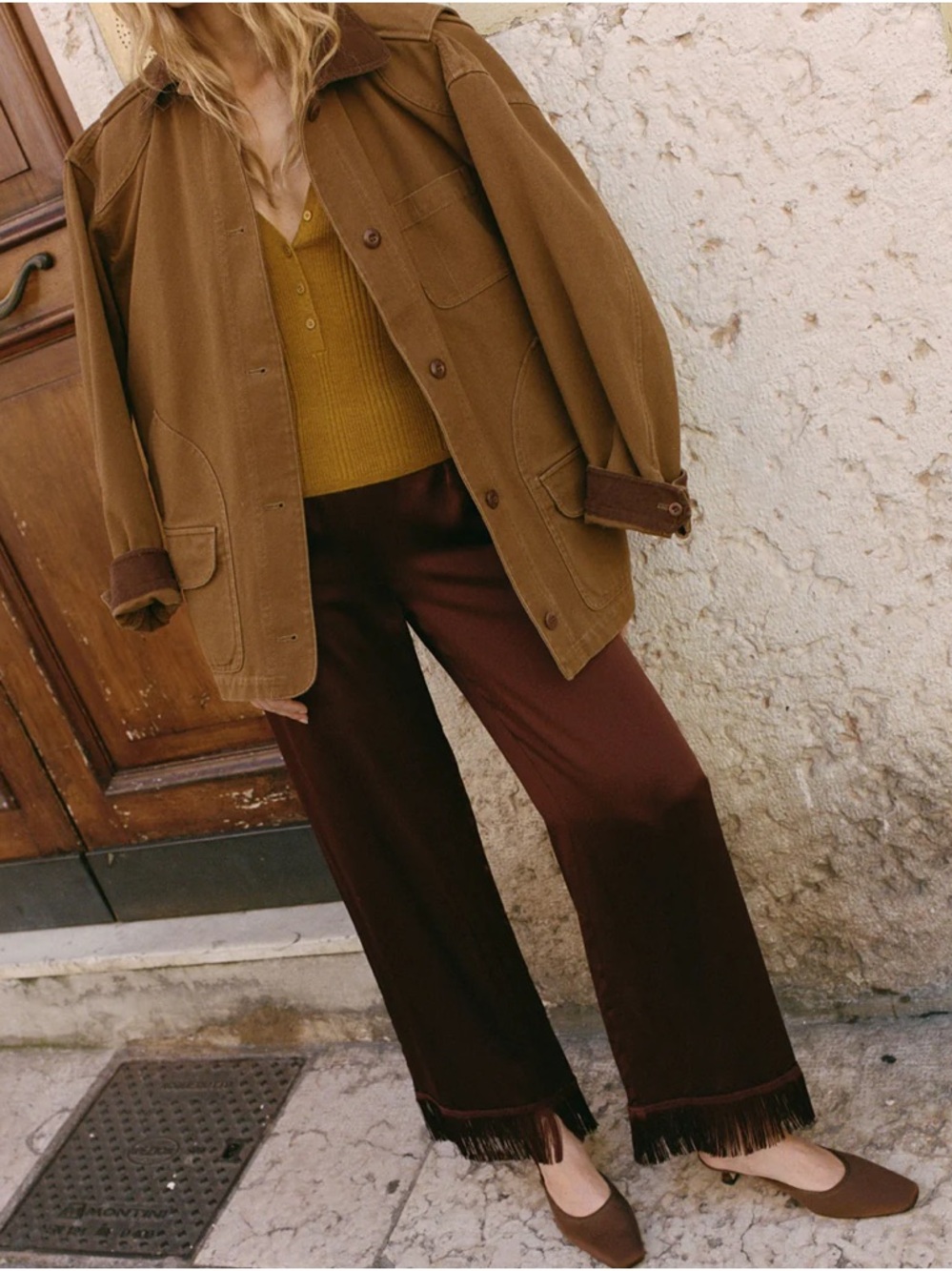 Doen Lavon Fringe Pant ~ Cafe Brun - Picture 2 of 10